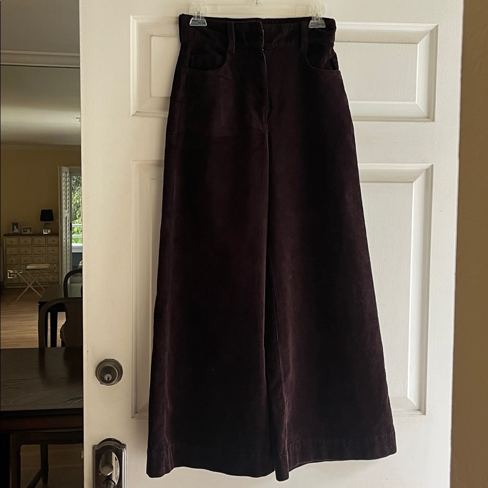 Banana Republic Wide Leg Corduroy Pants sz 0 - Picture 2 of 15